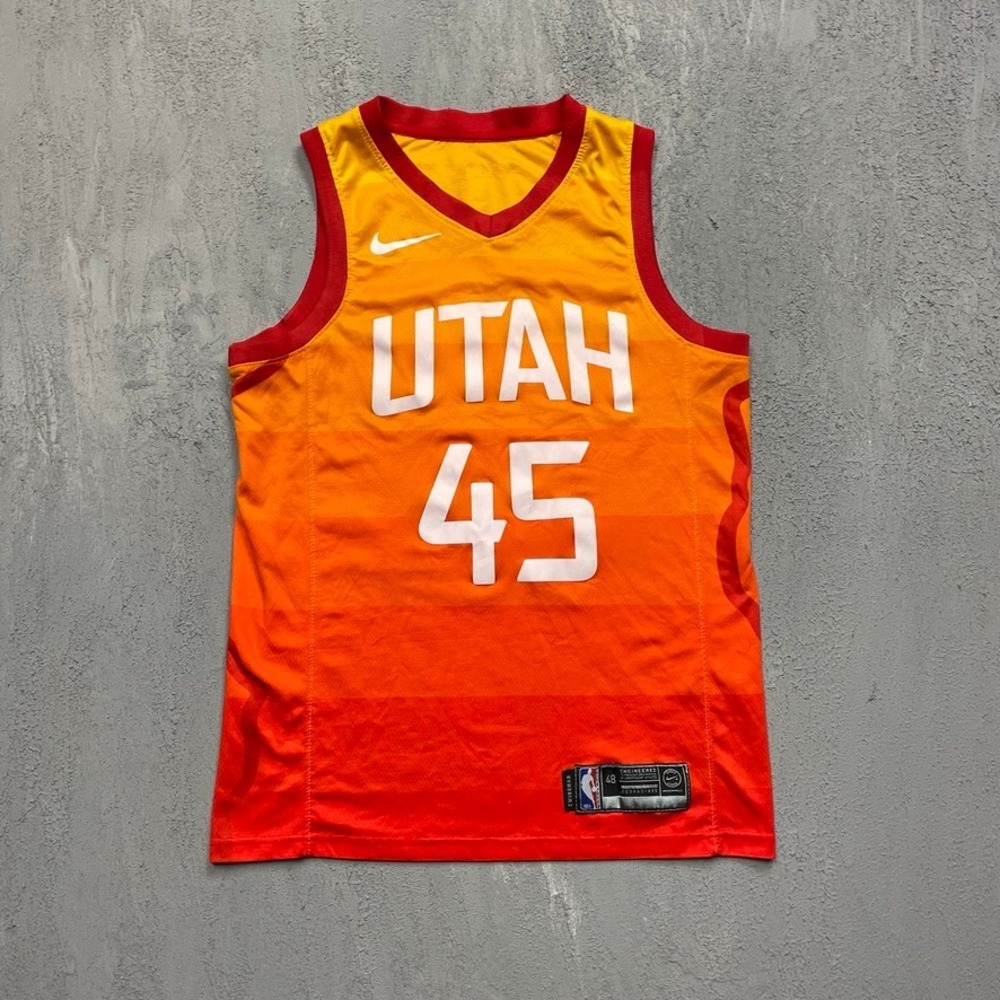 Donovan Mitchell Utah Jazz Basketball Jersey Men Large Orange Nike